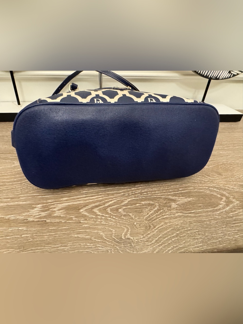 Dooney & Bourke Navy and white Patterned Satchel - Picture 9 of 16
